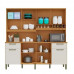 Kit cozinha Cabernet Prime 100%MDF, Amendoa com Branco - Ronipa