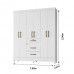 Guarda-Roupa Casal 6 Portas Itatiba Branco - Moval