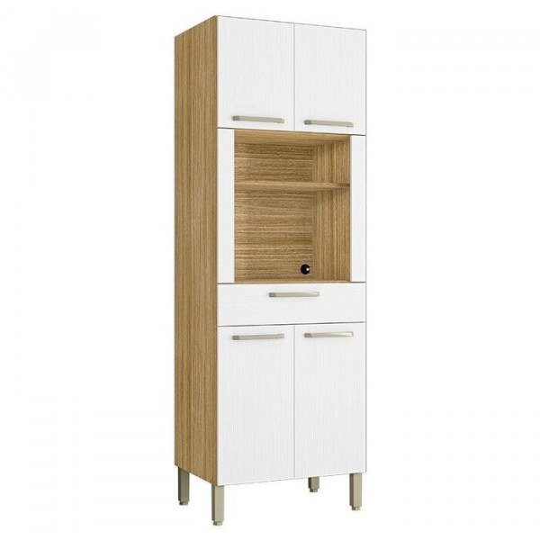 Paneleiro Ametista Micro-ondas 1 Gaveta Freijó Supremo - Kits Paraná