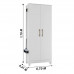 Armário Multiuso Jade 70cm 2 Portas Branco Moval Armário Multiuso Jade 70cm 2 Portas Branco Moval