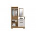 Cômoda para Quarto com Espelho 2 Portas 3 Gav Notável NT5165 Freijó/Off White