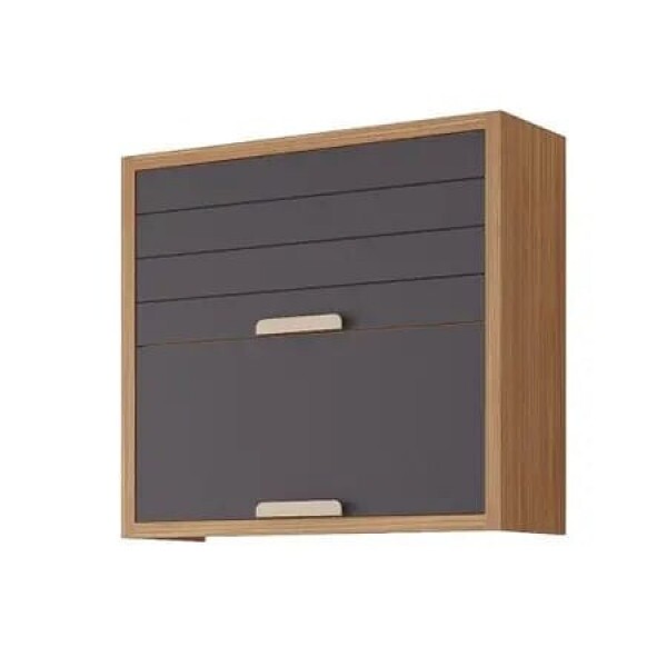 Armario Aereo Eloise 2pt Basculante 80cm MGM  Freijo/ Titanium