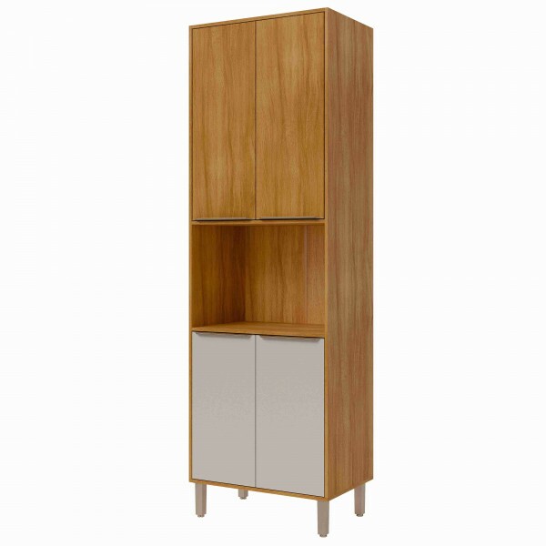 Torre Quente Mdf 70cm Divina Mgm Móveis Off White/ Cinamomo Torre Quente Mdf 70cm Divina Mgm Móveis Off White/ Cinamomo