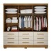 Guarda-Roupa 3 Portas de Correr 9 Gavetas Com Espelho Buriti Cumaru/Fendi Novo Horizonte