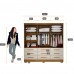 Guarda-Roupa 3 Portas de Correr 9 Gavetas Com Espelho Buriti Cumaru/Fendi Novo Horizonte