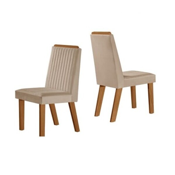 Conjunto de 2 Cadeiras Riviera Creme - LJ Moveis Conjunto de 2 Cadeiras Riviera Creme - LJ Moveis