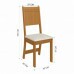 Conjunto Mesa Indékes Evora Lisboa 110cm com 4 Cadeiras - Freijó/Off White