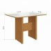 Conjunto Mesa Indékes Evora Lisboa 110cm com 4 Cadeiras - Freijó/Off White