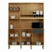 Armário de Cozinha Kit 6 Portas 1 Gaveta em MDF Ronipa Moscato Amendoa/Off White