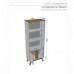Cristaleira 2 Portas Madri Naturalle com Off White Bechara