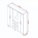 Guarda Roupa Solteiro 4 Portas 3 Gavetas NT5015 Notável Móveis - Freijó/Off White