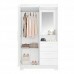 Guarda Roupa Solteiro 2 Portas 3 Gavetas Nt6020 Branco/Rosa Nótável Móveis