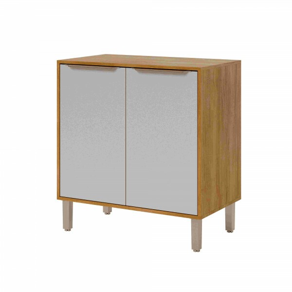 Balcão Cozinha Divina 80cm 2pts Off White/ Cinamomo - MGM Balcão Cozinha Divina 80cm 2pts Off White/ Cinamomo - MGM