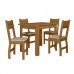 Conj. Mesa Bellagio 108x68cm, c/ 4 Cadeiras Milano, Carvalho - Poliman Conj. Mesa Bellagio 108x68cm, c/ 4 Cadeiras Milano, Carvalho - Poliman