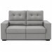 Sofá Retrátil e Reclinável 3 Lugares Niteroi 1.80m Cinza - Nordeste Flex Sofá Retrátil e Reclinável 3 Lugares Niteroi 1.80m Cinza - Nordeste Flex