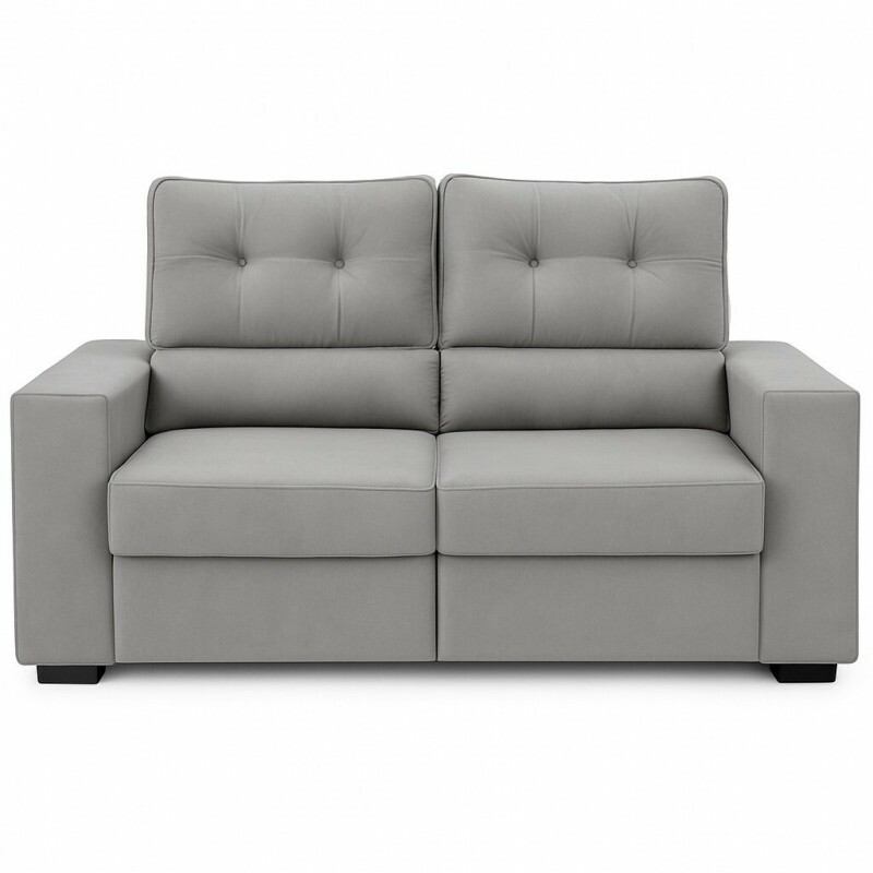 Sofá Retrátil e Reclinável 3 Lugares Niteroi 1.80m Cinza - Nordeste Flex Sofá Retrátil e Reclinável 3 Lugares Niteroi 1.80m Cinza - Nordeste Flex