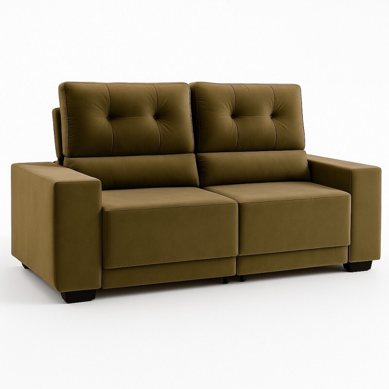 Sofá Retrátil e Reclinável 3 Lugares Niteroi 1.80m Marrom - Nordeste Flex Sofá Retrátil e Reclinável 3 Lugares Niteroi 1.80m Marrom - Nordeste Flex