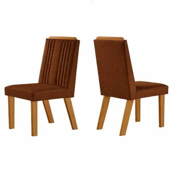Conjunto de 2 Cadeiras Florença Capuccino - LJ Moveis Conjunto de 2 Cadeiras Florença Capuccino - LJ Moveis