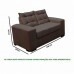 Conjunto de Sofá 2x3 Lugares Torun Marrom Masterflex