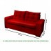Conjunto de Sofá 2x3 Lugares Torun Vermelho Masterflex