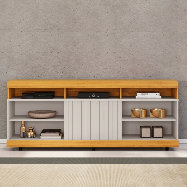 Rack para Sala TV até 50 Polegadas Dili Cedro/Bali - DJ Móveis Rack para Sala TV até 50 Polegadas Dili Cedro/Bali - DJ Móveis