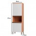 Cozinha Modulada Macadamia Freijó/Branco- 5 peças